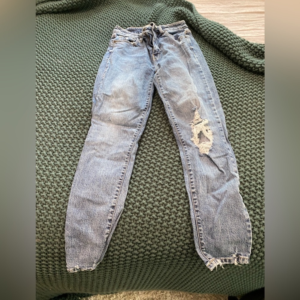 High rise skinny mom jeans